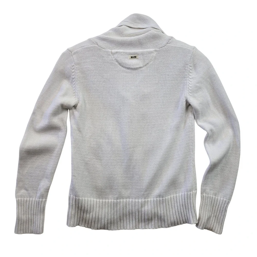Converse Vintage One Star‎ Cream Knit Shawl Collar Sweater Small Made in Japan